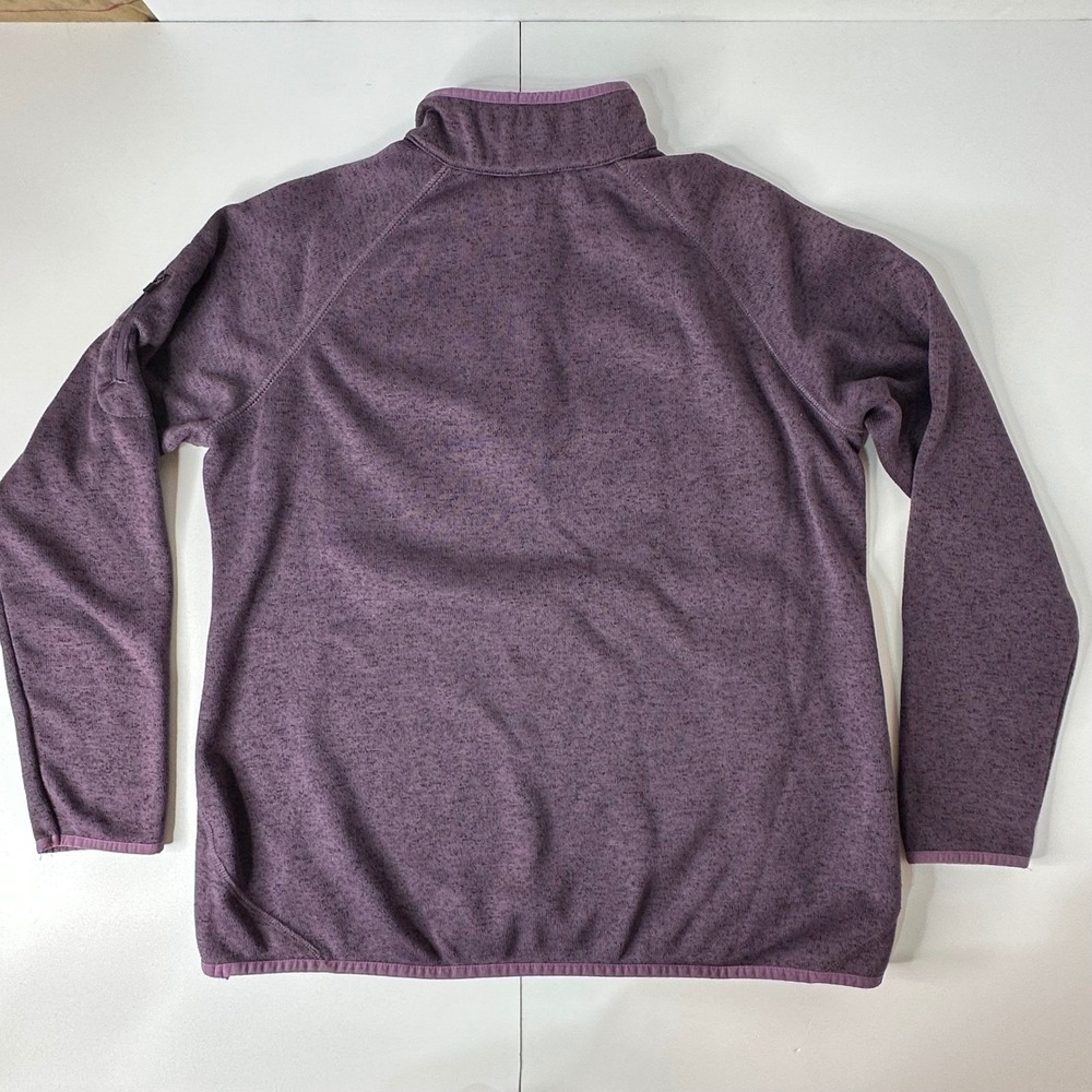 Eddie Bauer Fleece Pullover Heathered Purple Quarter Zip Jacket Gorpcore Sz 2XL - Picture 13 of 16